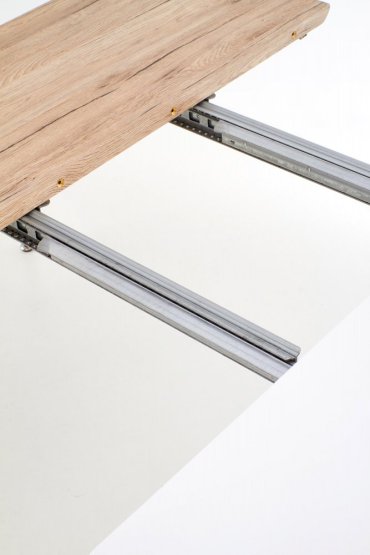 Rozkladací jedálenský stôl CALIBER 160(200)x90 biely/dub san remo