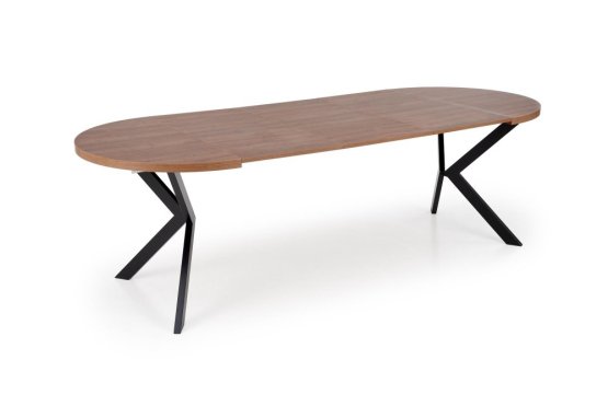 Rozkladací jedálenský stôl PERONI 100(250)x100 orech/čierny