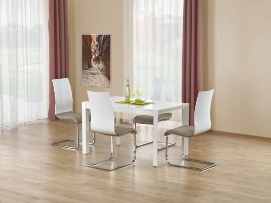 Rozkládací jídelní stůl STANFORD 130(210)x80 bílý