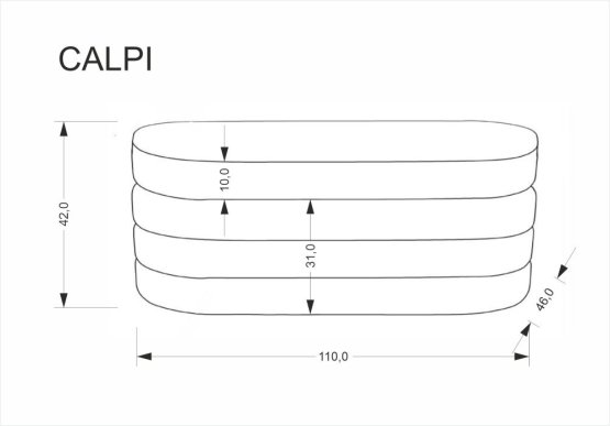 Čalouněná lavice CALPI s úložným prostorem béžová