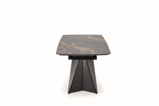 Rozkladací jedálenský stôl ARMANI 165(241)x90 čierny mramor/čierna