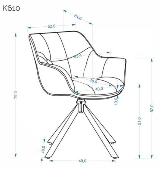 Čalouněné jídelní křeslo K610 béžová