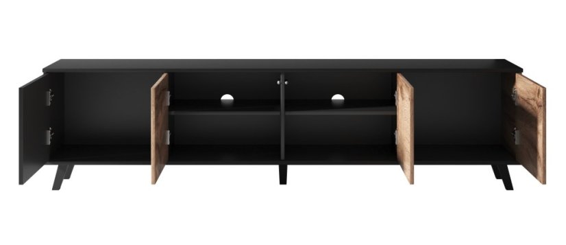 Televizní stolek RANDOM 3 dub wotan/černý