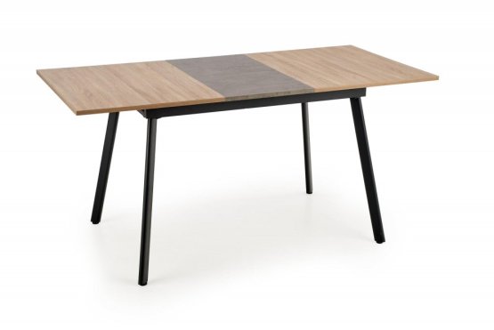 Rozkladací jedálenský stôl ALBON 120(160)x80 dub sonoma/čierny
