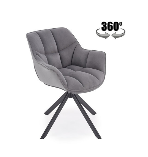 Čalouněné jídelní křeslo K610 šedá