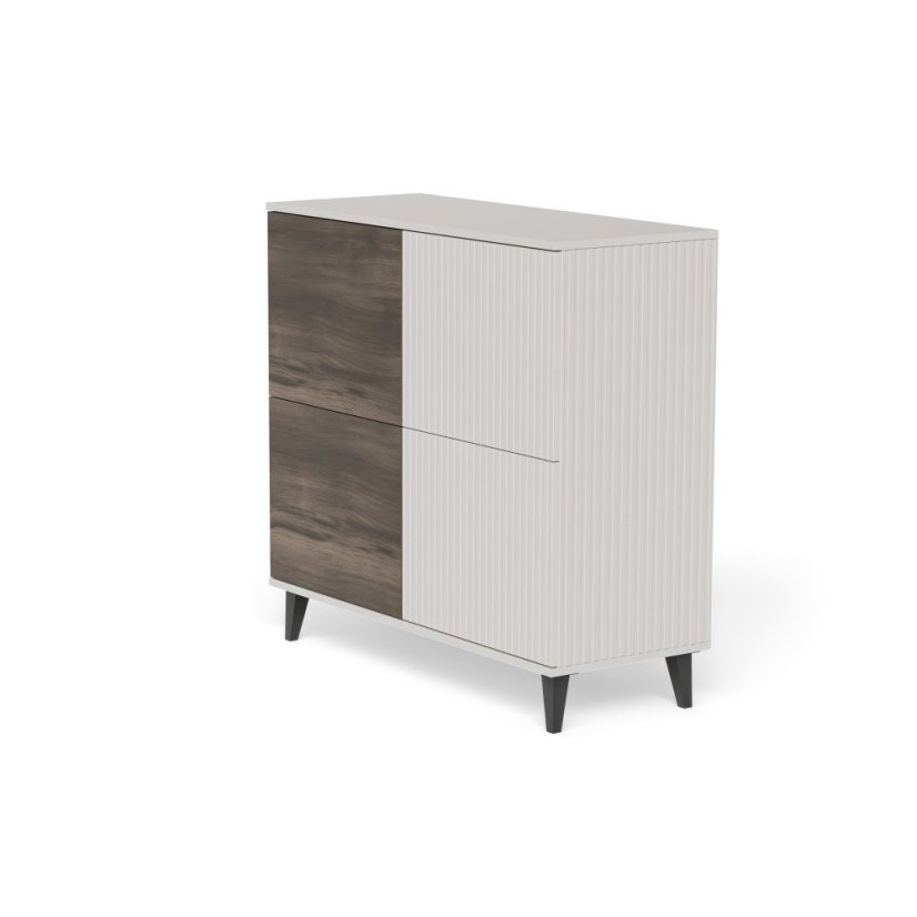 Komoda RANDOM 2 KM-2 kašmír/orech/čierna