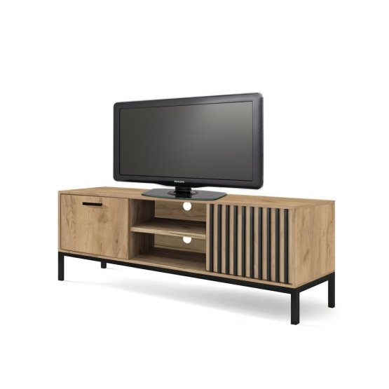 Televízny stolík LAMINO dub craft/čierny