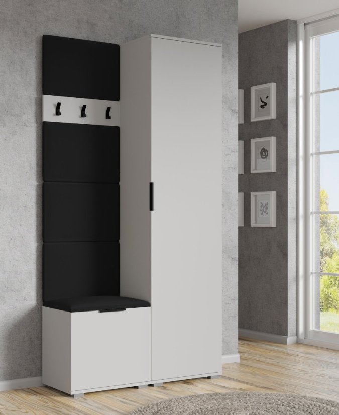 Čalúnený nástenný panel CLIF P-50 čierna