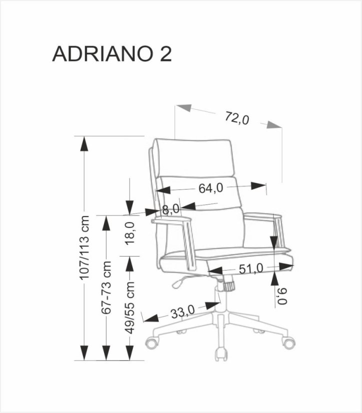 Kancelářské křeslo ADRIANO 2 béžová