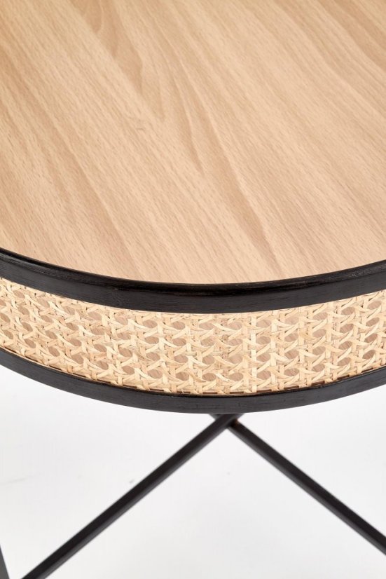 Konferenčný stolík LANIPA rattan/čierny
