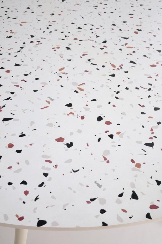 Okrúhly jedálenský stôl ARAMIS 120 teracotový/biely