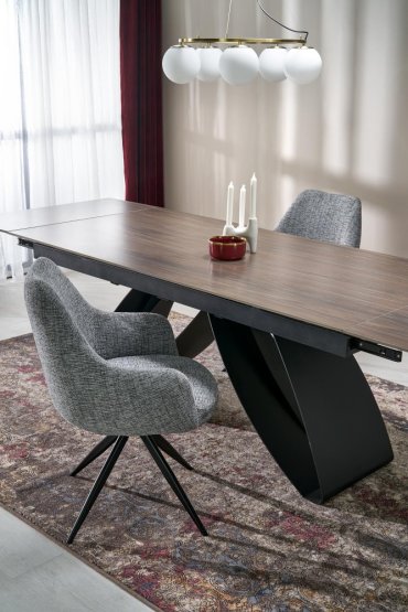 Rozkladací jedálenský stôl HILARIO 180(260)x90 orech/čierna