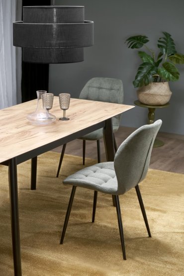 Rozkládací jídelní stůl GULIAN 140(180)x80 dub wotan/černý