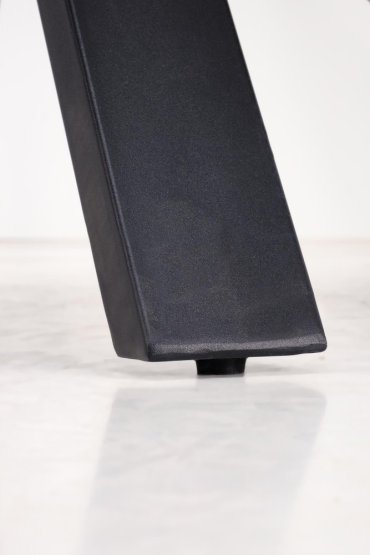 Rozkladací jedálenský stôl PLATAN 140(180)x85 biely mramor/čierny