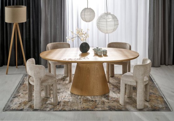 Rozkladací jedálenský stôl CALYPSO 160x100 prírodný