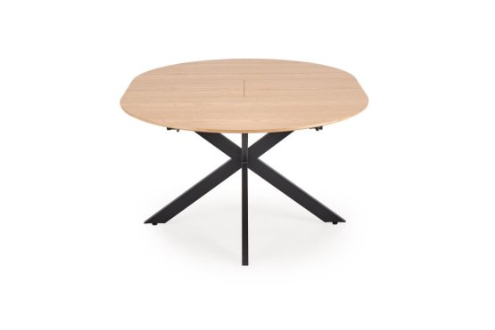 Okrúhly rozkladací jedálenský stôl ACORD dub prírodný/čierna