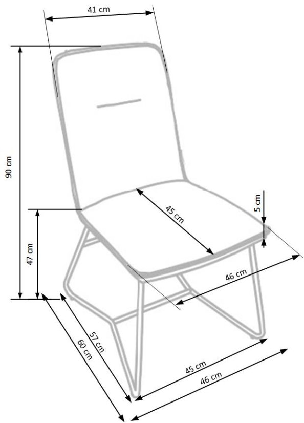 Jídelní židle K390 krémová/tmavě šedá