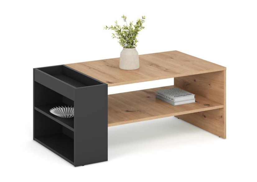Konferenčný stolík MURCIA dub artisan/čierna