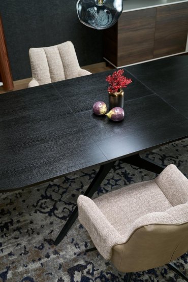 Rozkladací jedálenský stôl SANDRO 180(240)x100 čierny