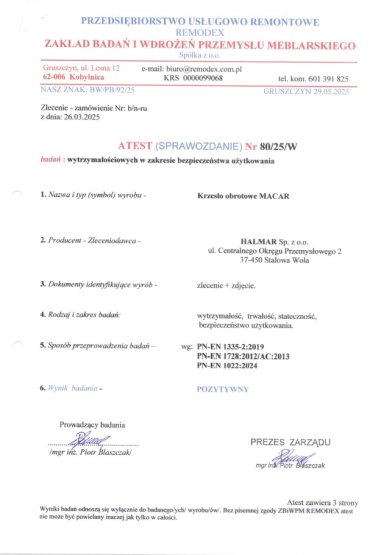 Kancelárska stolička MACAR čierna