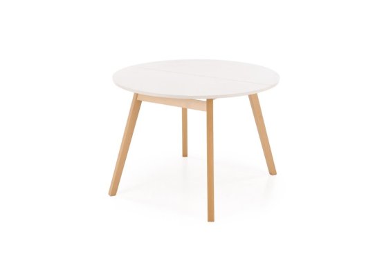 Rozkladací jedálenský stôl RUBEN 102(142)x102 kašmír/prírodný