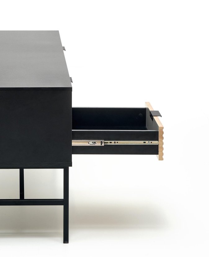 Televizní stolek MURANO dub artisan/černý