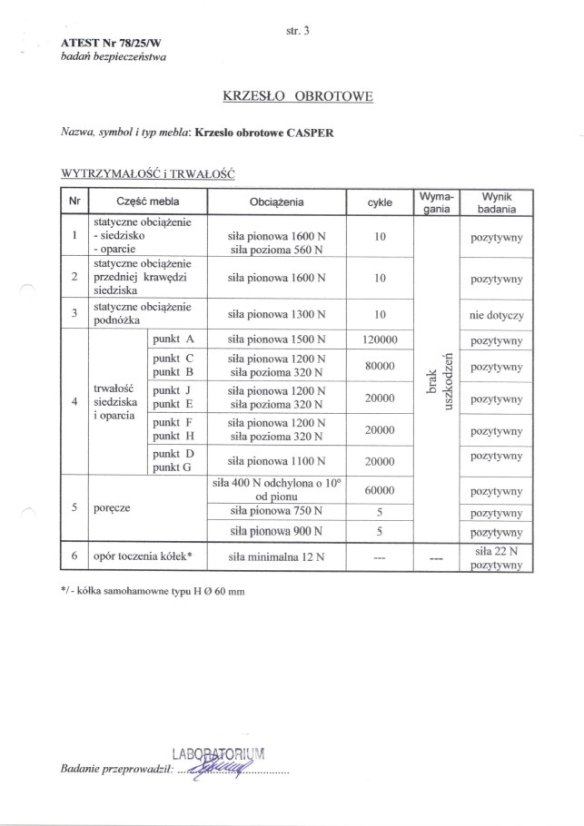 Kancelářská židle CASPER černá