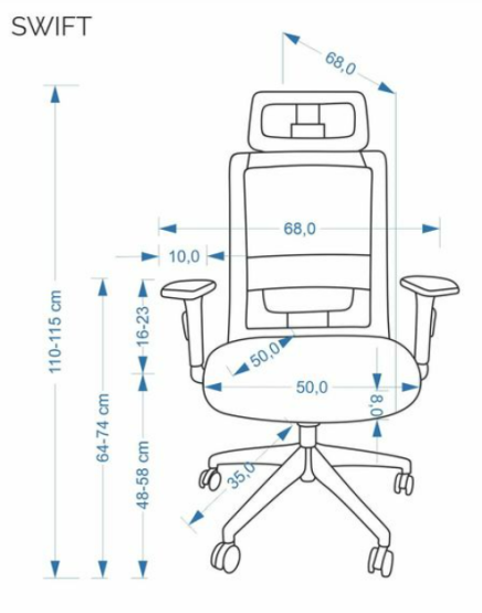 Ergonomická kancelárska stolička čierna