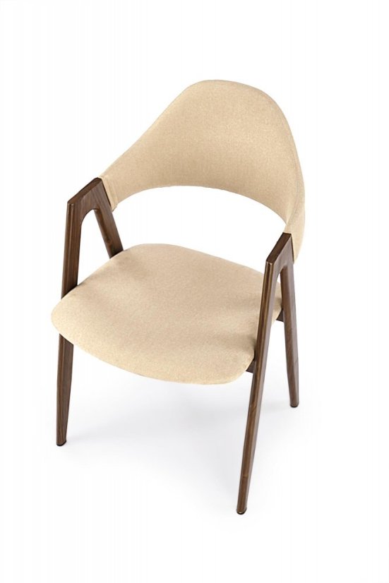 Jídelní židle/křeslo K344 béžové/ořech