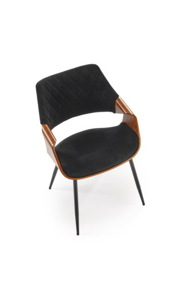 Jedálenská stolička / kreslo K586 orech/čierna