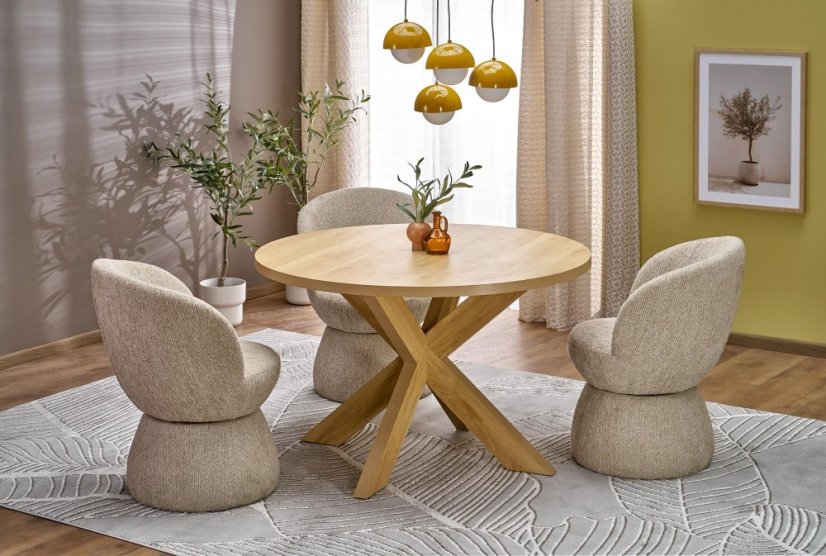 Otočné jídelní křeslo K581 béžová