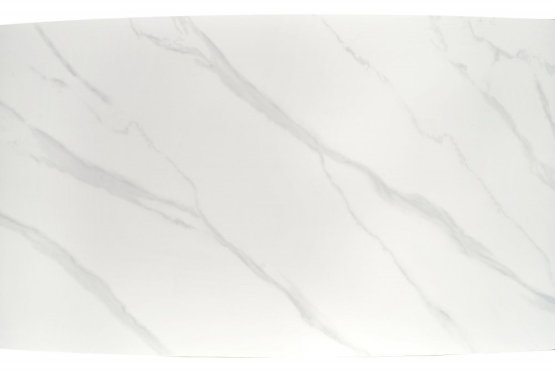 Jedálenský stôl CLEMENTE 160x90 biely mramor/zlatý