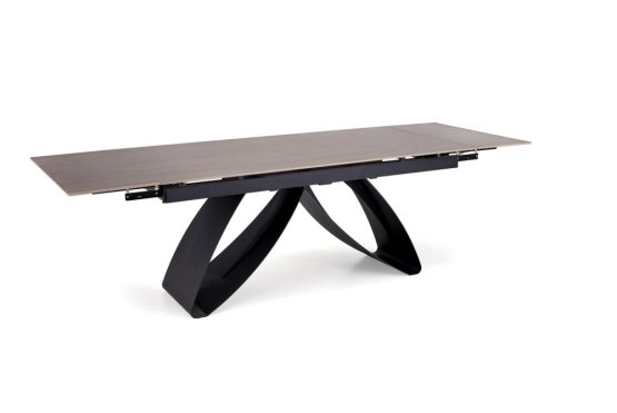 Rozkladací jedálenský stôl HILARIO 180(260)x90 orech/čierna