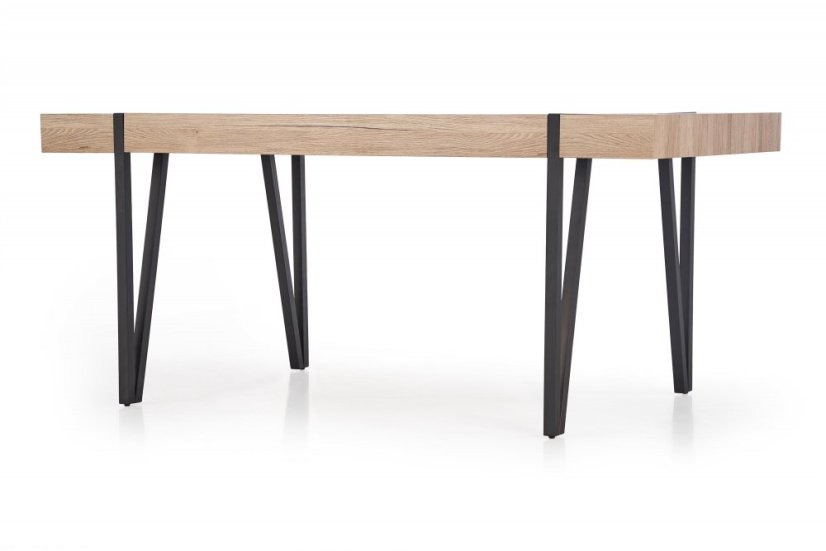 Jedálenský stôl YOHANN 170x90 dub san remo/čierny