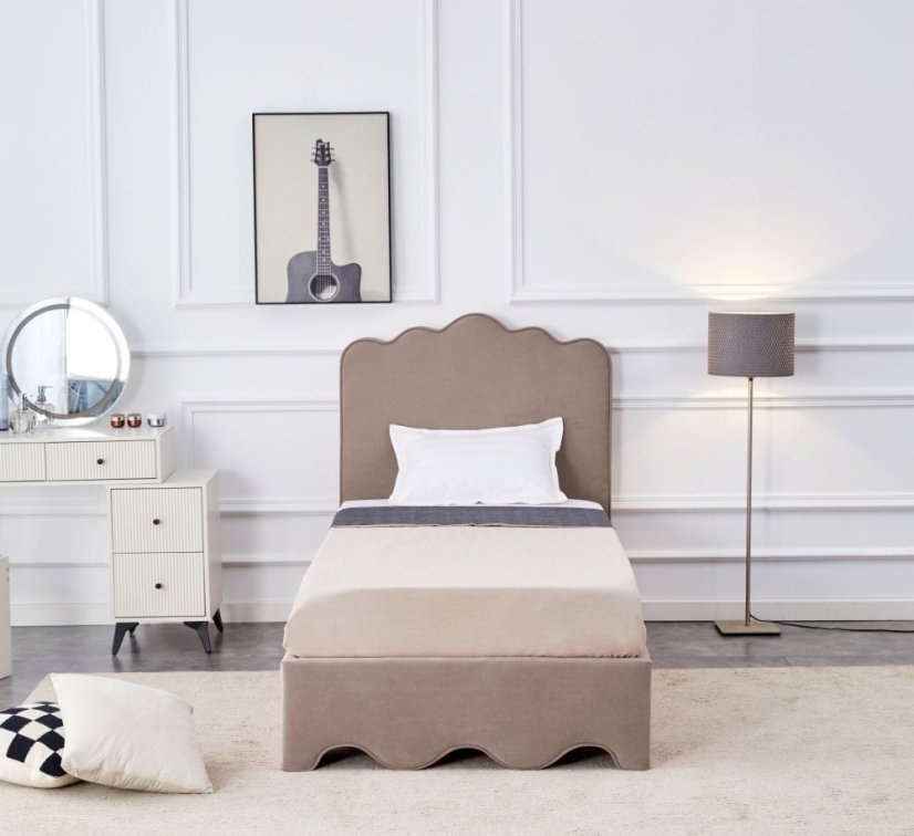 Čalúnená posteľ ORSO 90x200 béžová