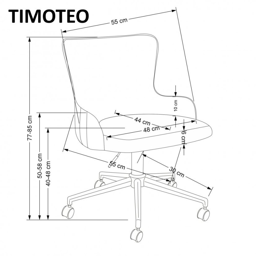 Kancelářská židle TIMOTEO tmavě zelená