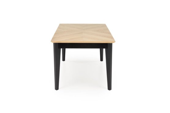 Rozkladací jedálenský stôl EDMONDO 160(240)x90 dub prírodný/čierny
