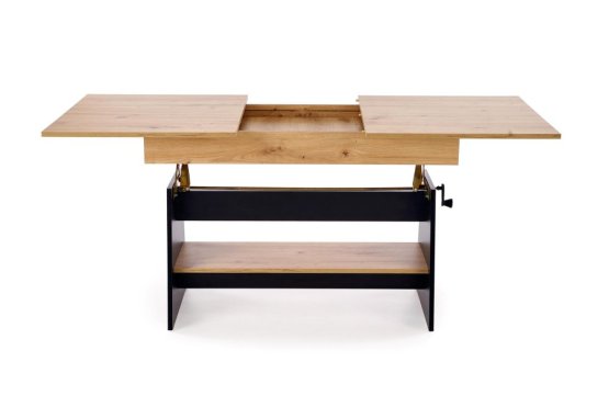Rozkladací konferenčný stolík ERIKA dub artisan/čierna