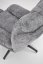 Čalúnené kreslo PESTO s podnožkou sivé
