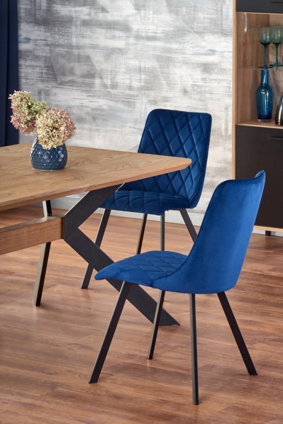 Rozkládací jídelní stůl BACARDI 160(220)x90 dub přírodní/černý