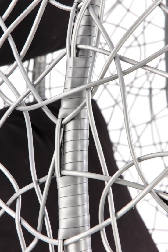 Závěsné zahradní křeslo EGGY šedé/černé