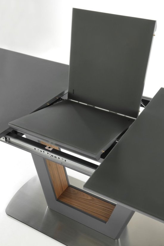 Rozkládací jídelní stůl BILOTTI 160(200)x90 antracit mat/ořech