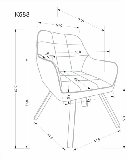 Jídelní židle / křeslo K588 béžová