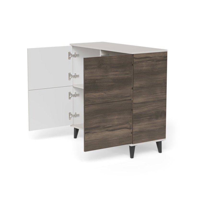 Komoda RANDOM 2 KM-2 kašmír/orech/čierna