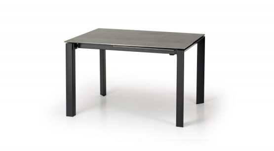 Rozkladací jedálenský stôl HORIZON 120(180)X85 sivý/čierny