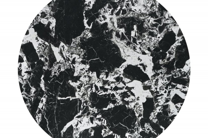 Kulatý jídelní stůl MANUEL černý mramor