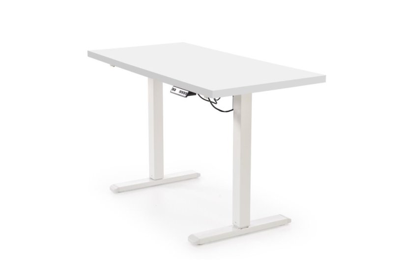 Výškově nastavitelný psací stůl B54 bílý