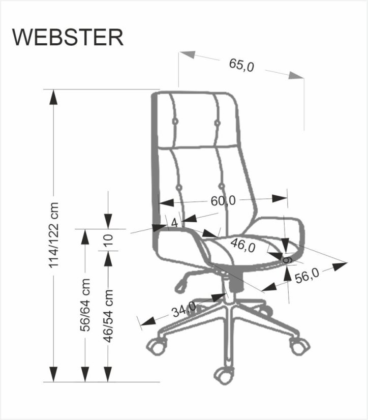 Kancelárska stolička WEBSTER orech/béžová