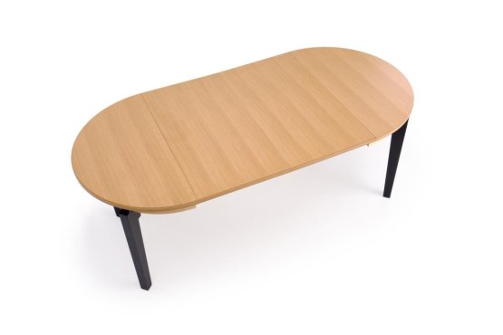 Rozkladací jedálenský stôl SORBUS 100(200)x100 dub prírodný / čierna