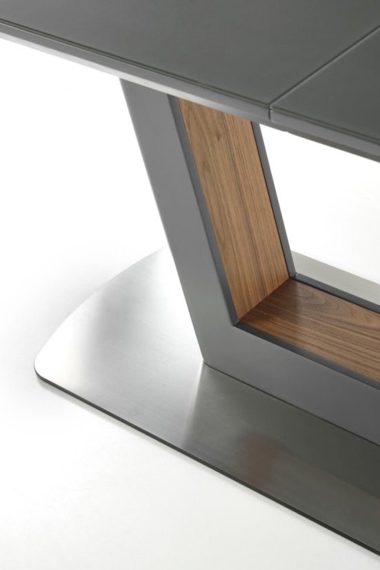 Rozkládací jídelní stůl BILOTTI 160(200)x90 antracit mat/ořech